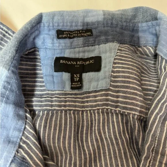 Banana Republic Long Sleeve Untucked Fit Blue XS - Picture 3 of 4